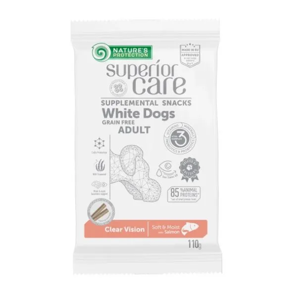 Grain free salmon dog treats for adult dogs, supporting eye health, immunity, and overall well-being
