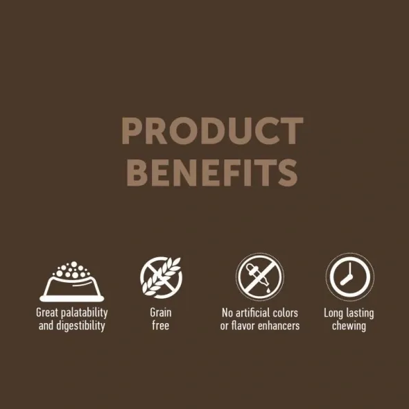 Beef dental dog chews, grain free, supporting oral hygiene and gum health