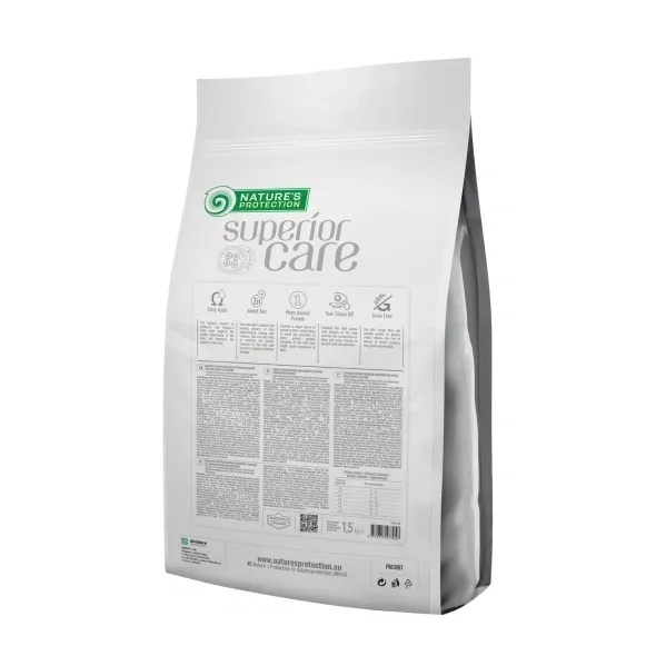 Product packaging of Nature’s Protection Superior Care hypoallergenic salmon dog food 1.5kg