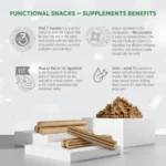 White fish grain free dog treats for joints, supporting hip mobility, coat, and overall health