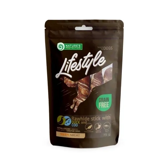 Grain free dental sticks with duck and cod for dogs, long-lasting chewing, supporting digestion and oral health