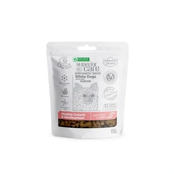 Grain free insect protein puppy treats supporting healthy growth, immunity, coat, and digestion