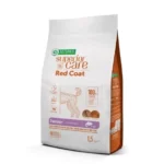 Wheat free puppy food with salmon & krill for small red coat dogs, supporting healthy skin, shiny coat, and growth