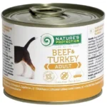 NATURE'S PROTECTION canned pet food for adult dogs with beef and turkey 200 / 400 g